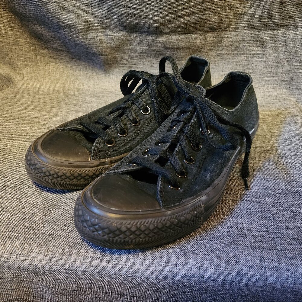 M 5 W 7 Converse All Star M5039 Black On Black Lace Up Skate Shoes